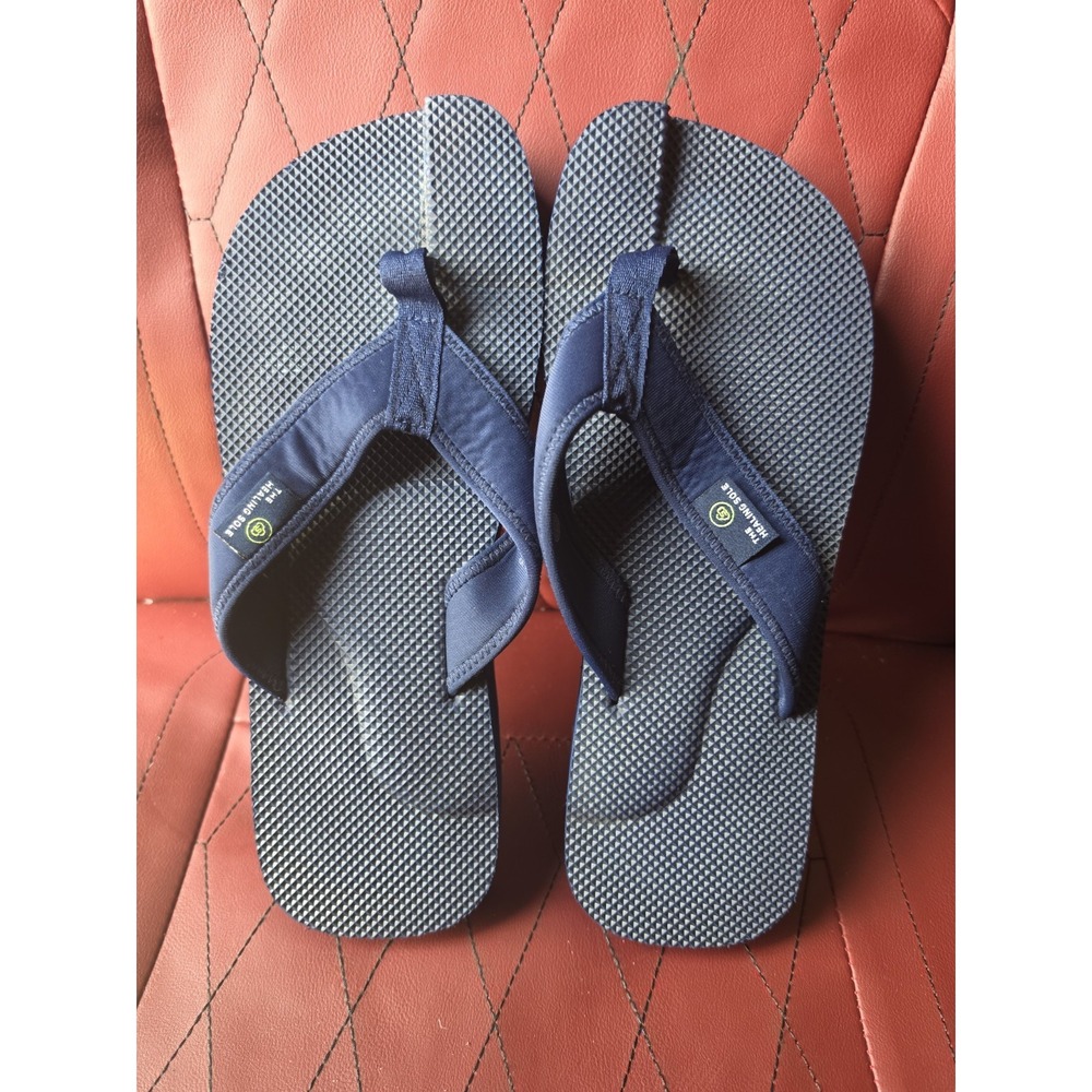 The Healing Sole Original 2.0 Flip Flop Size Women's 10  Mens 8.5 Navy
